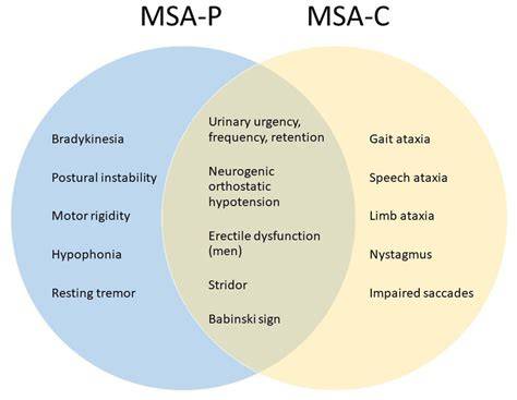 Porovnanie typov MSA-P a MSA-C