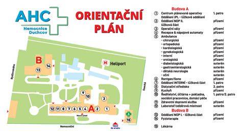 mapa Lehnice a areál nemocnice