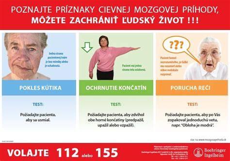 Náhle príznaky cievnej mozgovej príhody