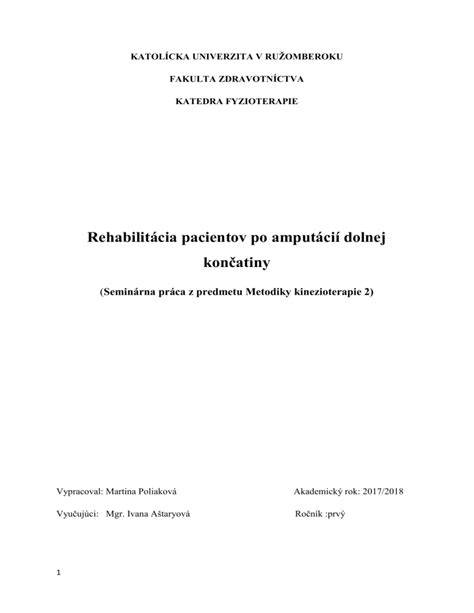 Rehabilitácia spasticity dolnej končatiny