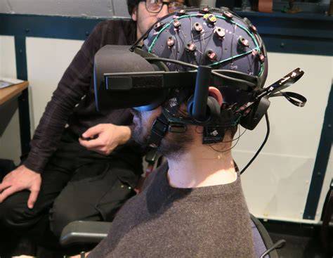 VR headset s EEG elektródami